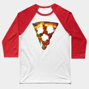 Pizza Slice Snack Glitch Baseball T-Shirt